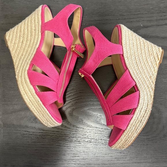 Michael Michael Kors Women’s Pink Espadrille Wedges Size 10 M - Picture 6 of 10